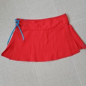 Water Sports, SUP Athletic Skirt, Poppy/Blue Recycled Polyester, 8, Like New